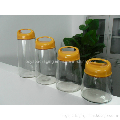 Easy Carrying Glass Storage Jar for Christmas